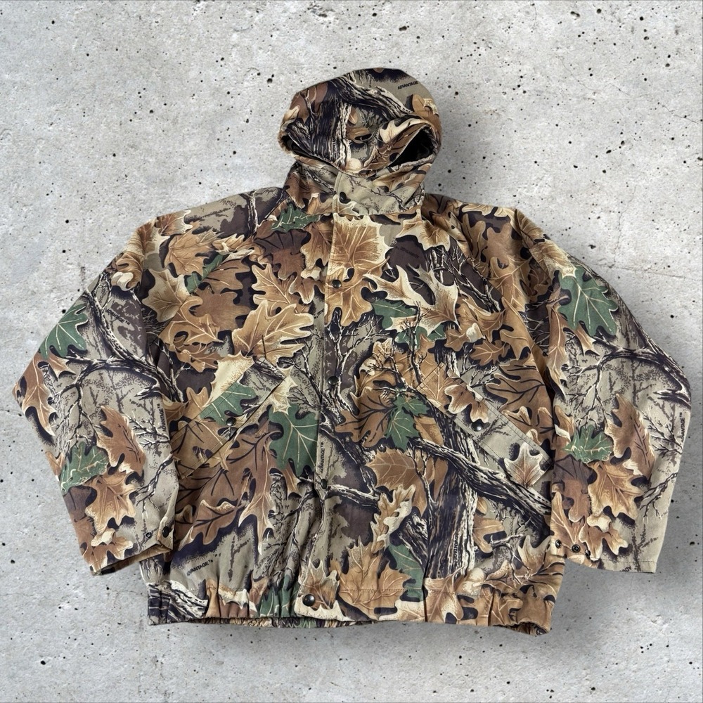 Vintage‎ Pella Realtree Camo Rain Parka Jacket Men's XL Hunting 90s